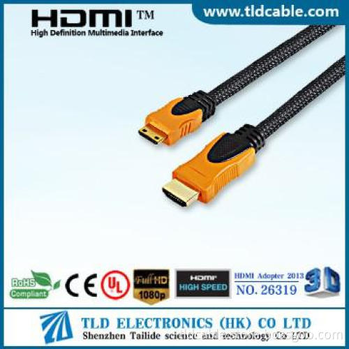 Dual Color Mini HDMI Cable with Nylon net